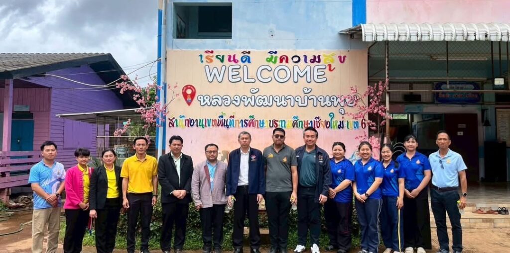 “สพฐ. และสพป.เชียงใหม่ เขต 6     ลงพื้นที่ตรวจสอบอาคารเรียนอาคารประกอบ และสิ่งก่อสร้างอื่น ที่ชำรุดทรุดโทรม ที่ได้รับความเสียหายกรณีเหตุการณ์แผ่นดินไหว และมีสภาพชำรุดทรุดโทรมเนื่องจากใช้งานมาเป็นระยะเวลานาน ของโรงเรียนหลวงพัฒนา      บ้านพุย อำเภอแม่แจ่ม”